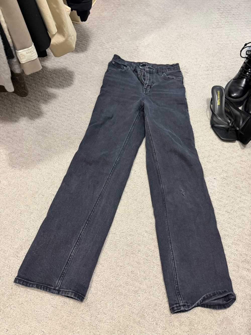 Denim Forum Women's Black Wide-Leg Jeans